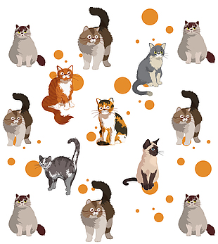猫咪矢量素材