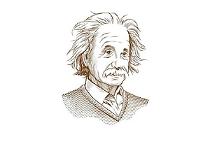 爱因斯坦素描图
