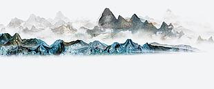 中国风意境水墨山水画古风山水装饰画