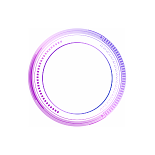 蓝紫色渐变科技图形圆边框元素