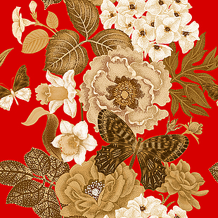 中式 花纹 布紋 背景 图案