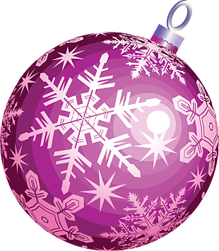圣诞节元素球紫