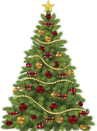 圣诞节圣诞树上挂装饰