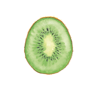 手绘 水果 卡通元素 猕猴桃