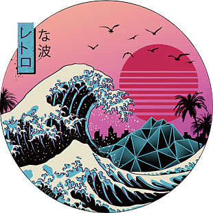 海浪 夕阳