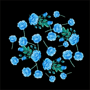 花+花朵+玫瑰花+蓝色玫瑰花