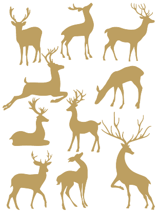 奔跑的鹿图片 插画图片