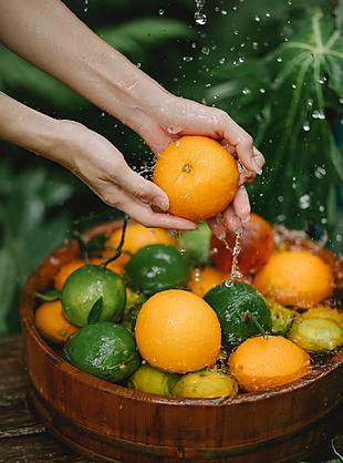 水果 橘子 清洗水果