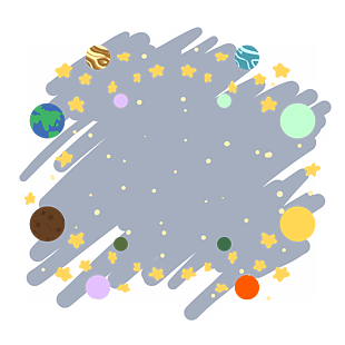 太空星球创意边框