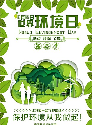 环保eco保护环境海报