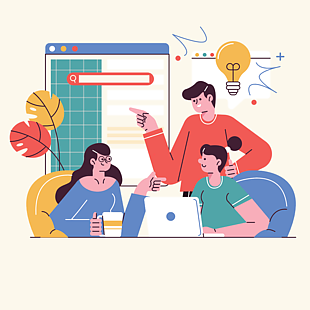 时尚感工作人物插画设计素材