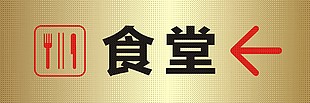 钛金标牌 食堂