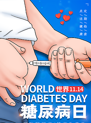 糖尿病日知识宣传海报