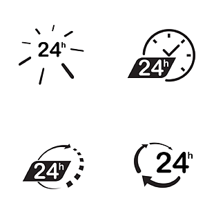 24小时矢量图标