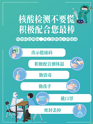 核酸检测指示牌图片