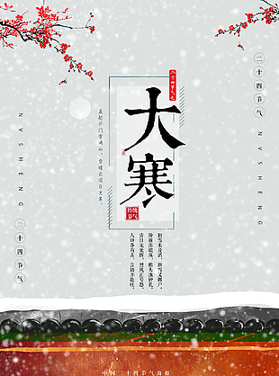 节气大寒宣传海报