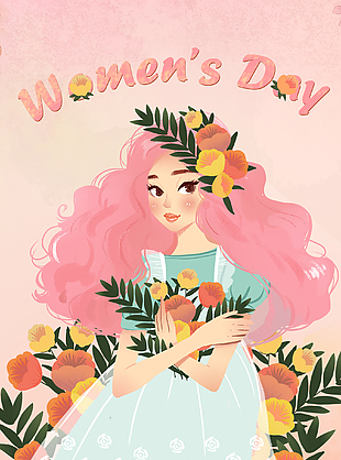 女神节创意设计海报