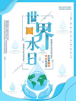 珍惜水资源宣传海报设计