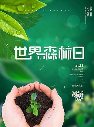 创意森林日海报设计