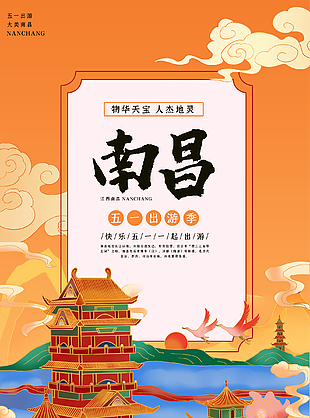 南昌创新旅游宣传海报