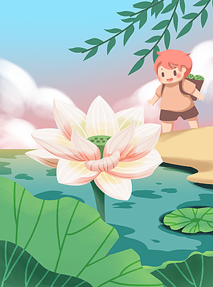 立夏卡通插画设计