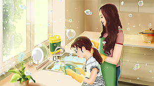 创意五一劳动手绘插画