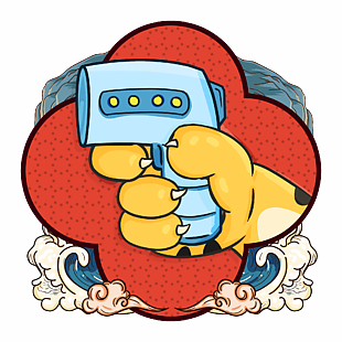 手绘可爱中国风防疫卡通图案