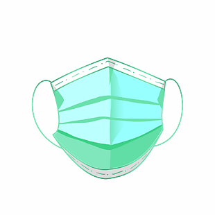 医用防护口罩卡通图片