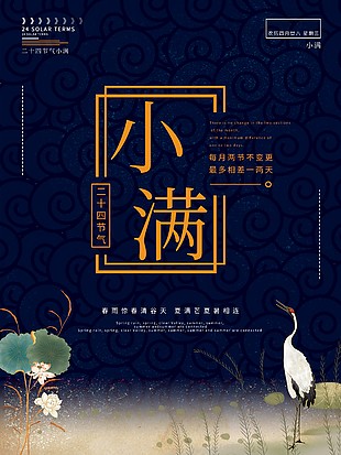 小满中国风手绘节日海报