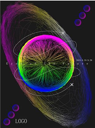 艺术展线型海报设计