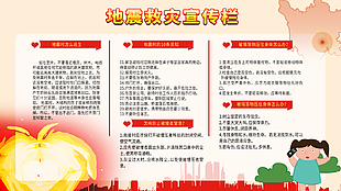 地震救灾防范科普宣传栏