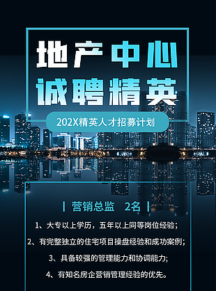 2022精英招聘海报图片