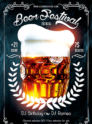 啤酒狂欢节派对宣传册