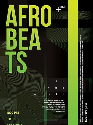 当代新式非洲音乐宣传单