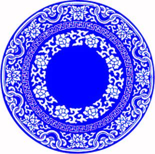 中国文化青花瓷图案设计