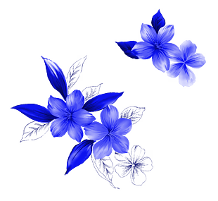 青花瓷花纹素材设计