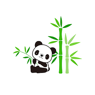 熊猫手绘卡通素材下载