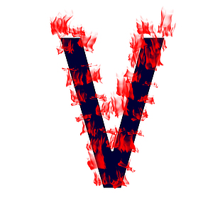 火焰字母V
