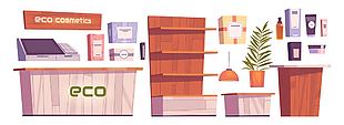 生态化妆品插画设计