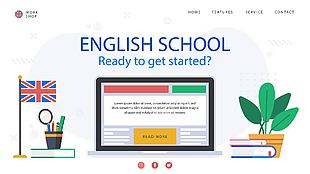 在线英语学习登录页面设计