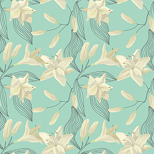 花卉无缝小清新背景