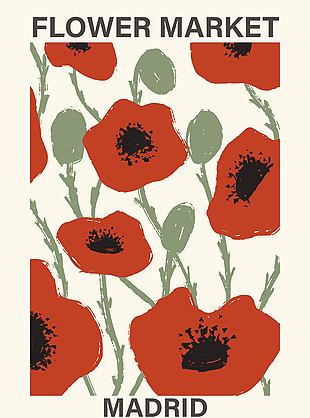 花卉插画背景海报