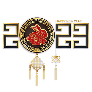2023兔年春节设计元素