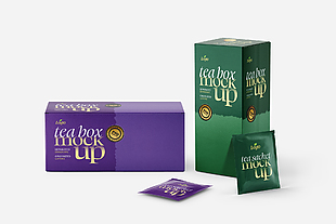茶叶礼品盒包装样机模板下载