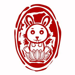 新年兔年红色印章大红鹰官网登录