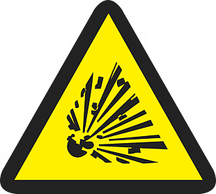 当心爆炸logo标志设计