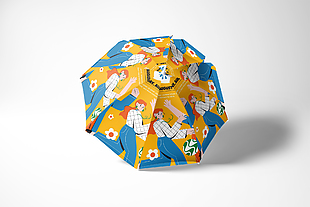 企业花雨伞样机模板下载
