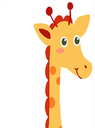 卡通长颈鹿矢量素材下载