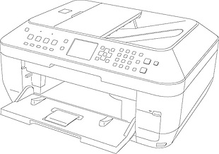打印机线描矢量