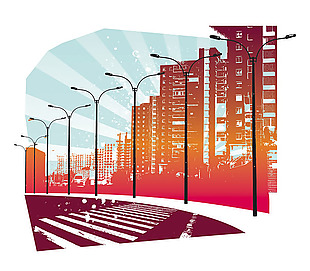 城市路灯矢量